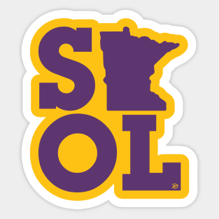 Block "State SKOL" - Stacked (Purple) Sticker